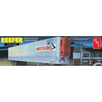 Kunststoffmodell - Sattelauflieger 1:25 Fruehauf 40' Kühlanhänger Watkins - AMT1421